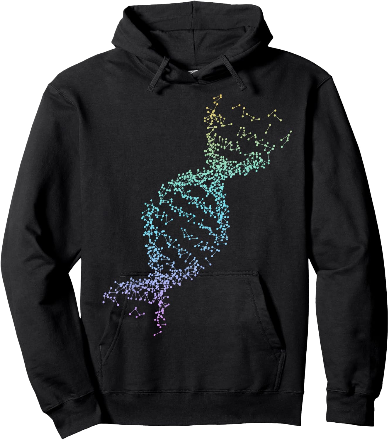 Nerdy Science 2021 DNA Double Helix Women Men Professor Funny Teacher Hoodie - Hoodie | Black