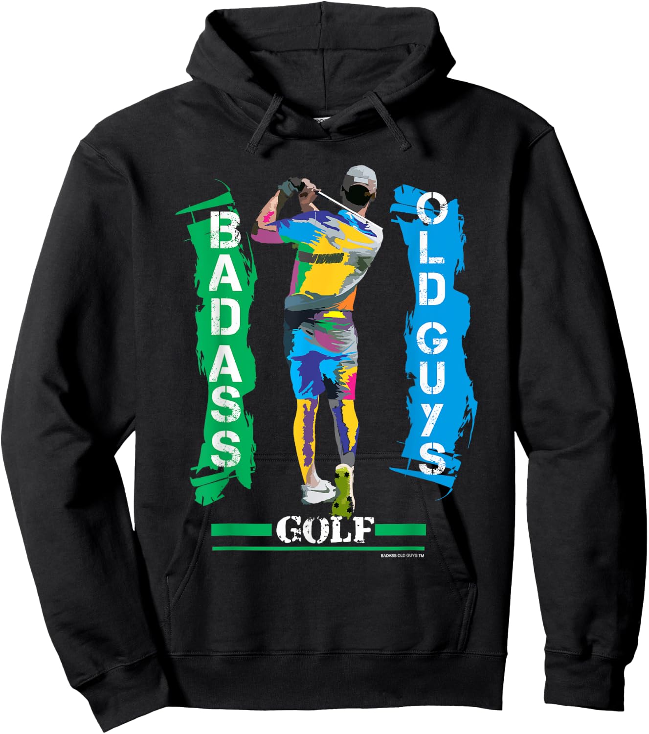 Badass Old Guys Golf Hoodie - Hoodie | Black