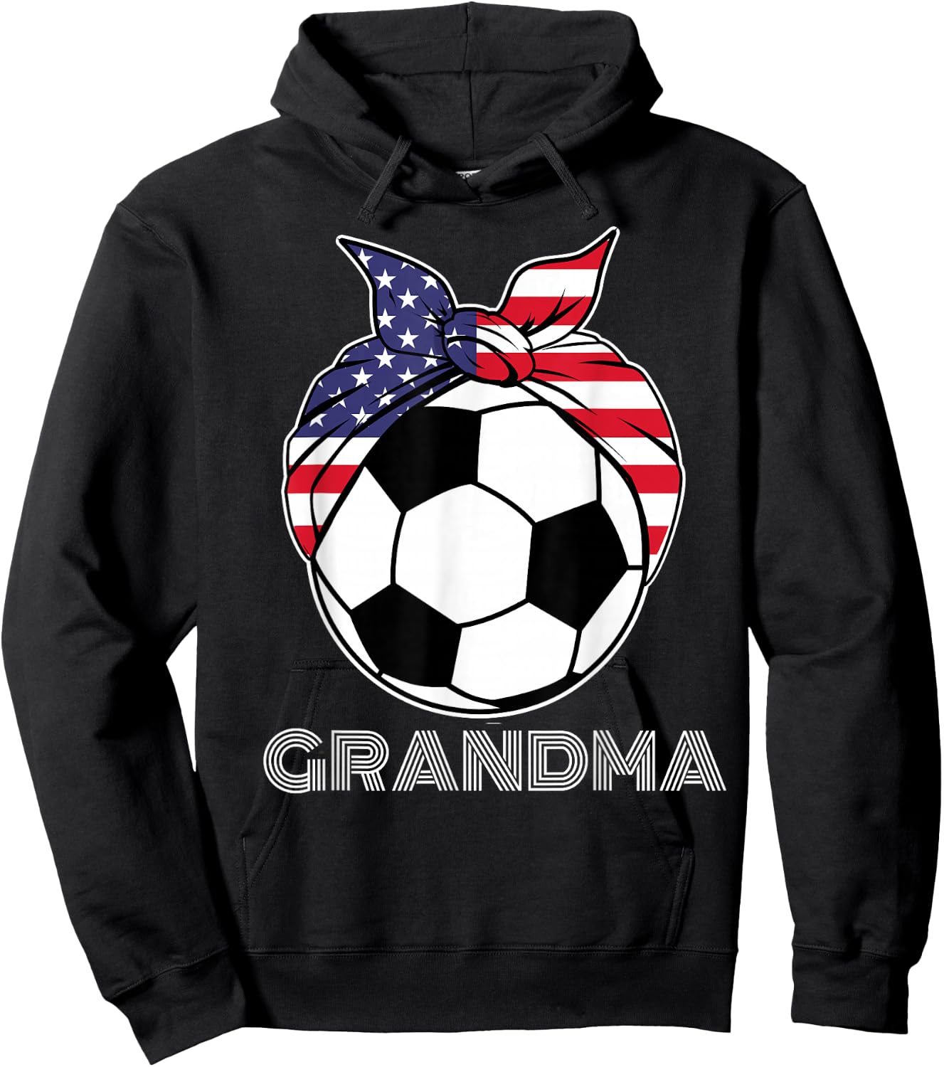 Grandma Gear Nana Grammy Nanny Mamaw Soccer Grandmother Hoodie - Hoodie | Black