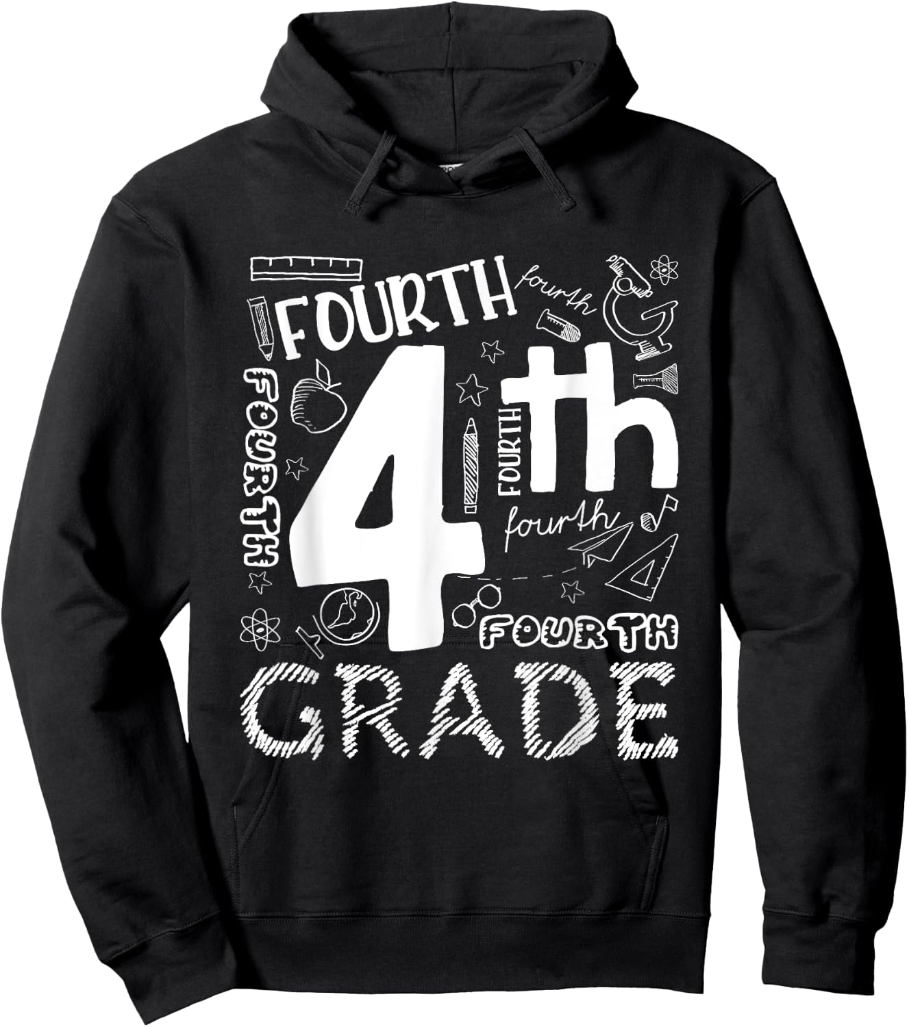 Hello 4th Grade Teacher Boys and Team Fourth Grade Girls Hoodie - Hoodie | Black