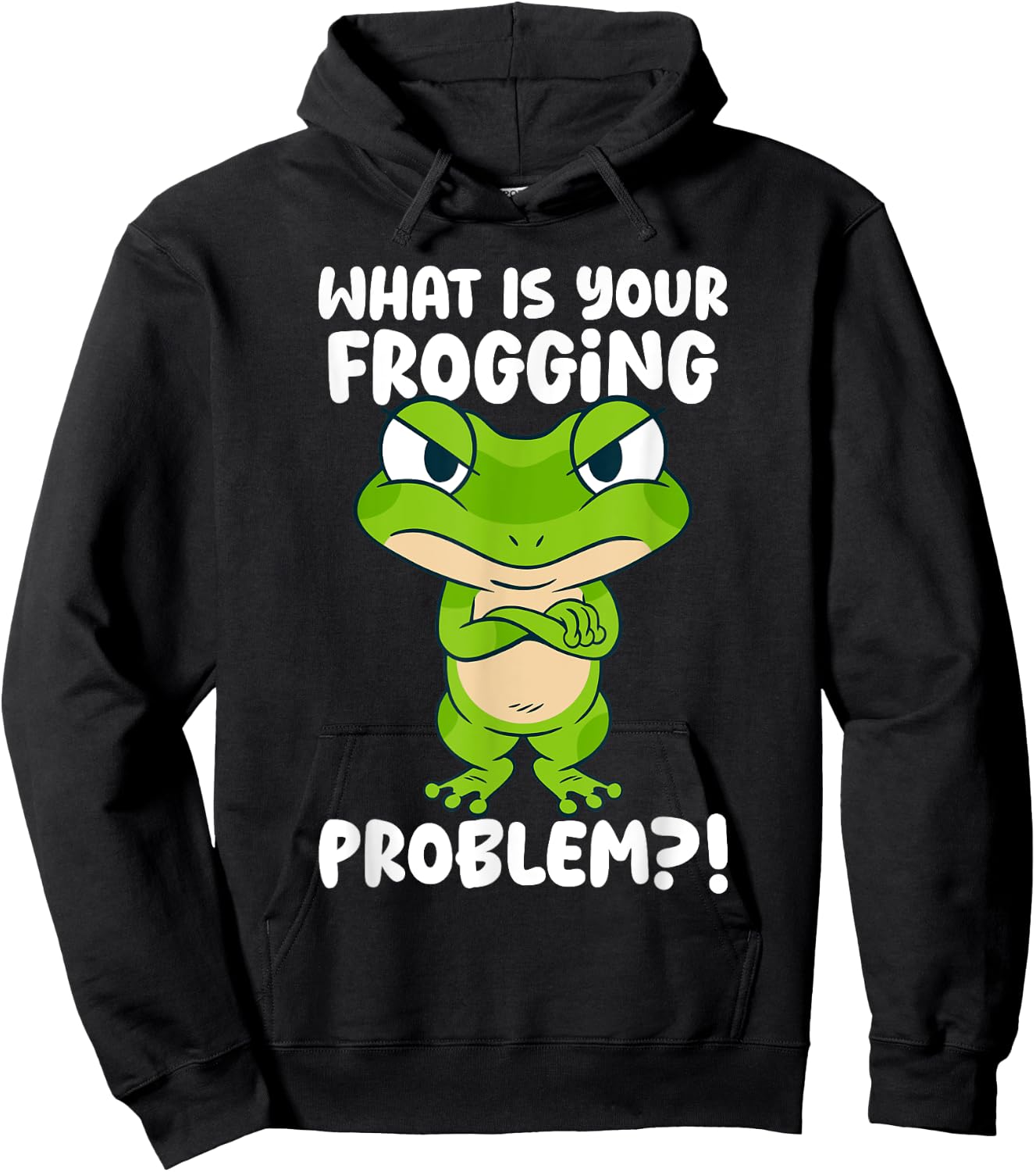 What Is Your Frogging Problem, Aesthetic Amphibian Frog Hoodie - Hoodie | Black