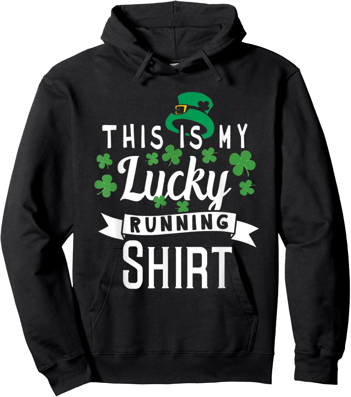 St Patricks Day Running Shirt Women and Kids - Lucky Hoodie - Hoodie | Black