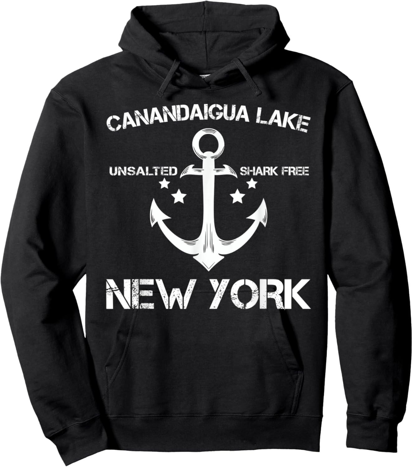 CANANDAIGUA LAKE NEW YORK Funny Fishing Camping Summer Gift Women Kids Hoodie - Hoodie | Black