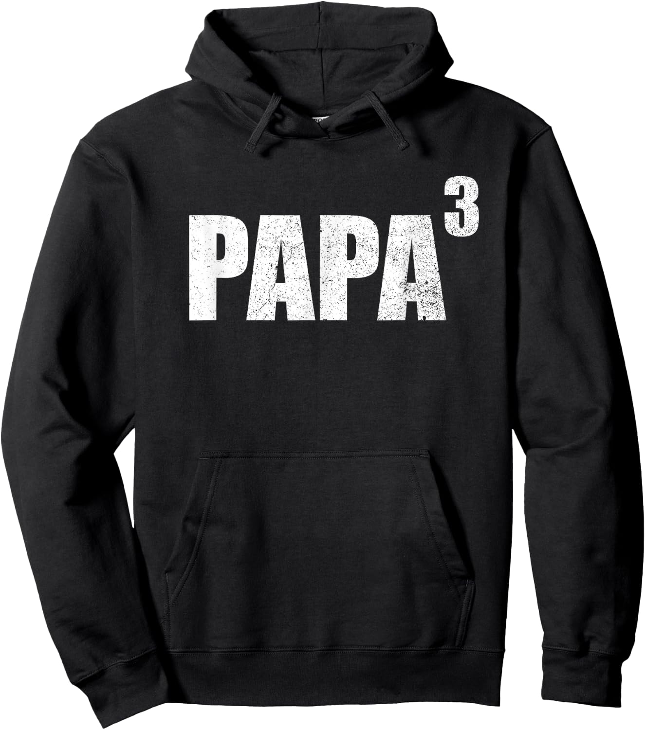 Papa 3 Kid Shirt Papa Cubed Shirt Grandpa 3 Kid Shirt Papa Hoodie - Hoodie | Black