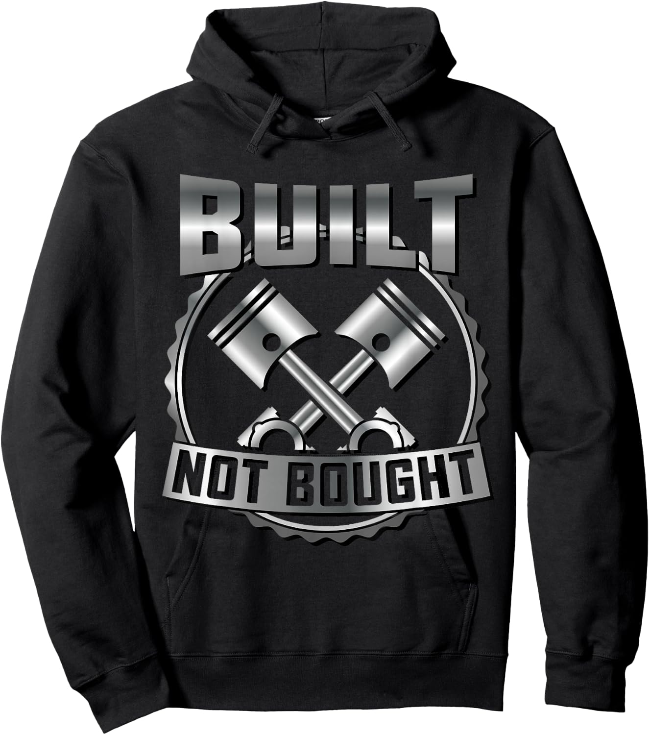 Funny Mechanic Race Car Gift Built Not Bought Men Hoodie - Hoodie | Black