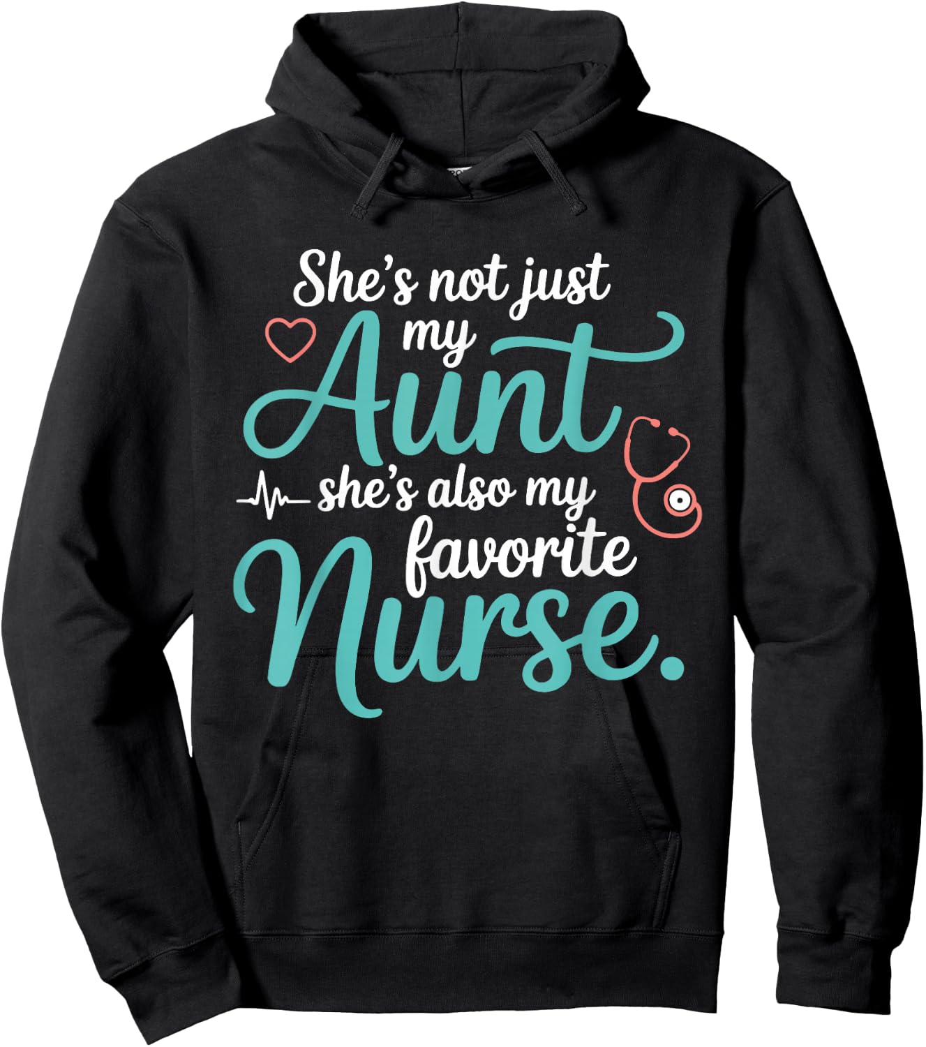 Favorite Aunt Nurse Family Proud RN Niece Nephew Love Hoodie - Hoodie | Black