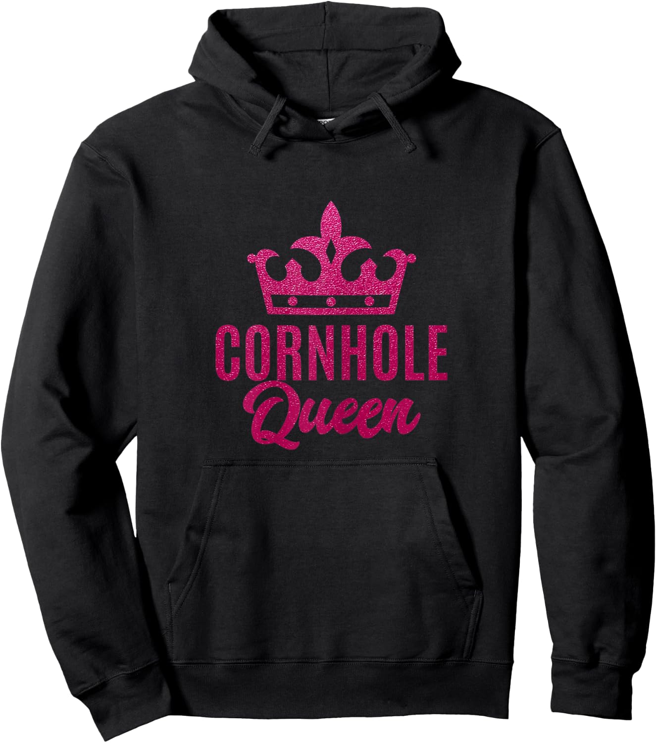 Cornhole Queen | Pink Funny Corn Hole Game Gift Hoodie - Hoodie | Black