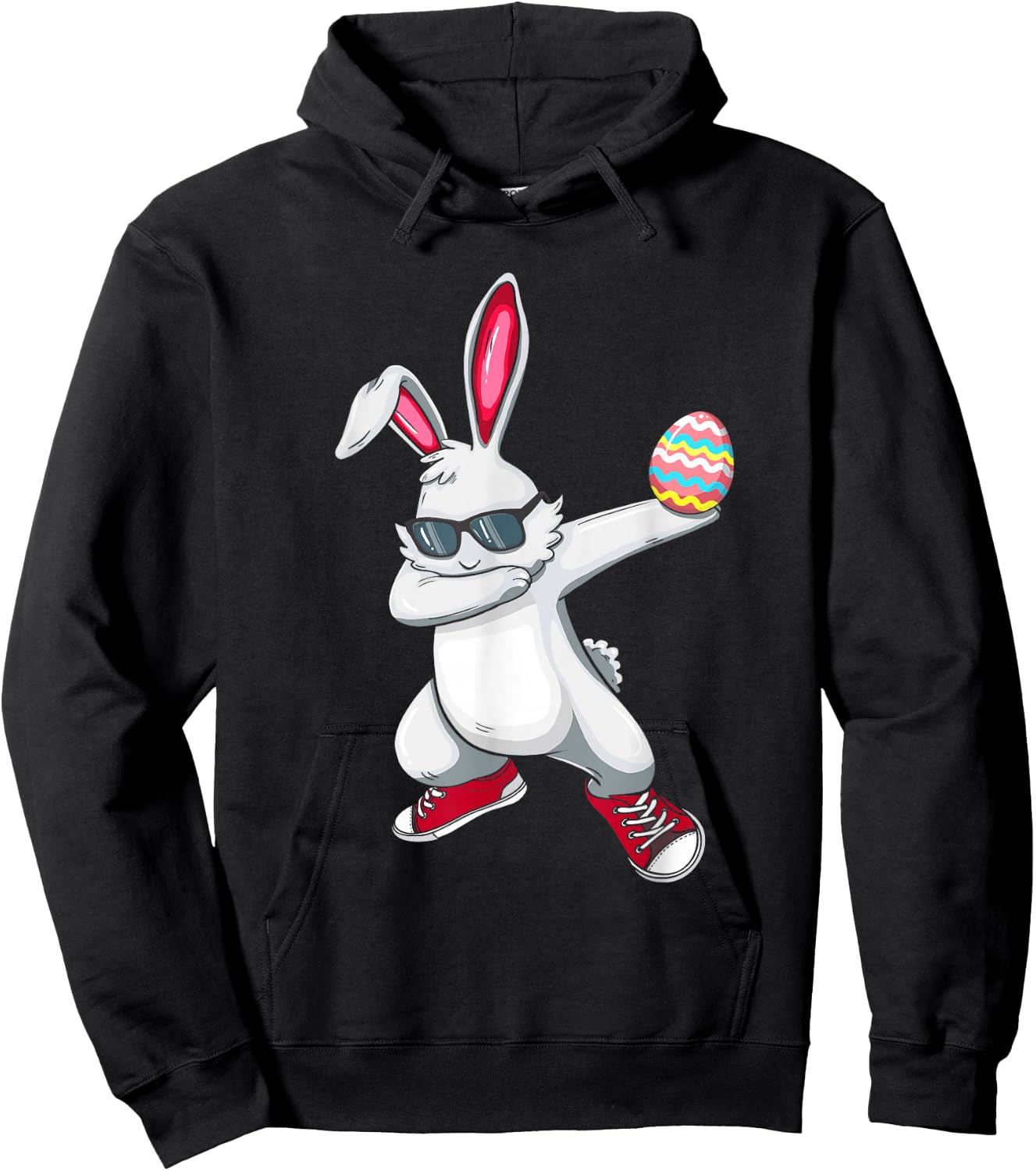 Dabbing Bunny Rabbit Easter Day Eggs Dab For Boys Girls Kids Hoodie - Hoodie | Black