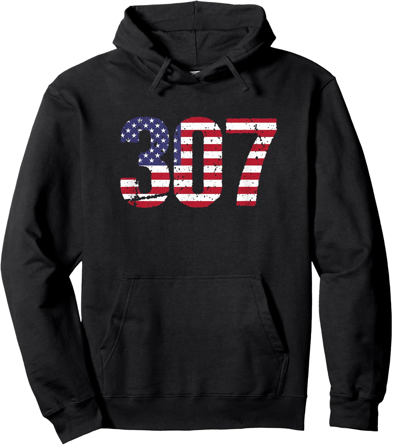 307 Wyoming Area Code Hoodie - Hoodie | Black