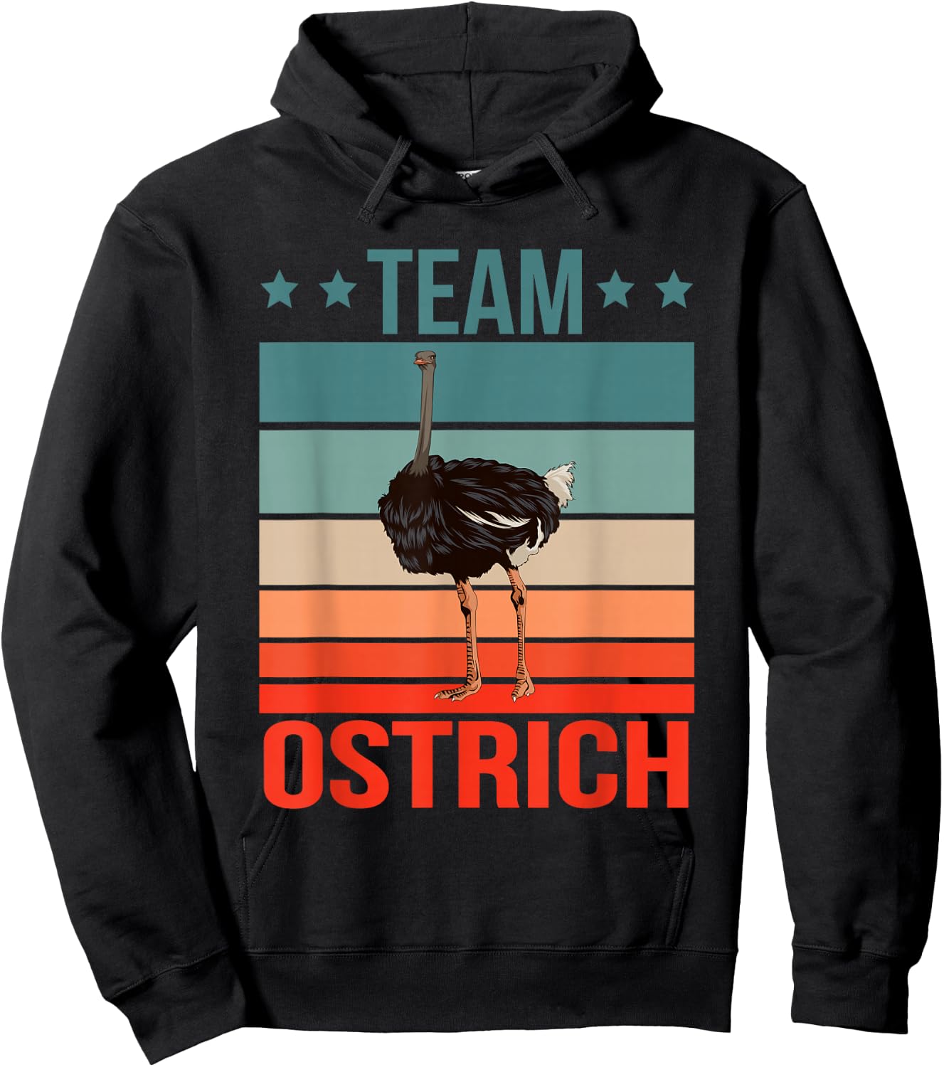 Team Ostrich Quote Farmer Bird Birdwatching Birding Ostrich Hoodie - Hoodie | Black
