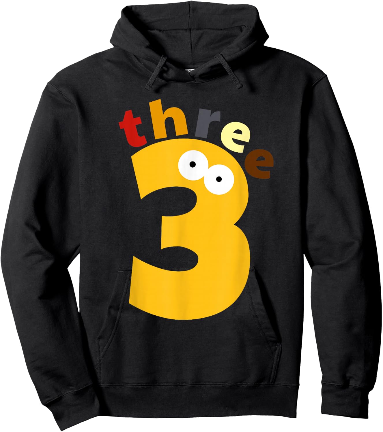 3rd Birthday Party 3 Year Old Twins Triplets Funny Monster Hoodie - Hoodie | Black