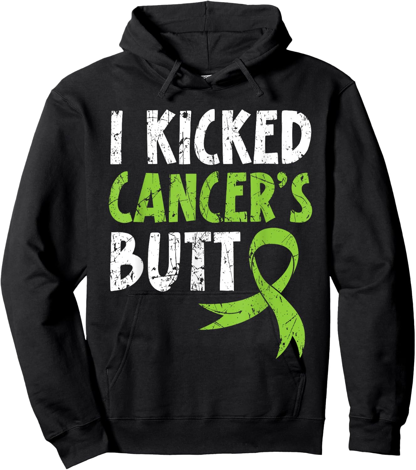 I Kick Cancer's Butt Non-Hodgkin Lymphoma Survivor Hoodie - Hoodie | Black
