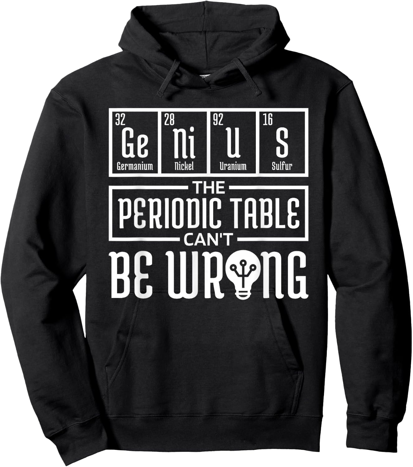 Periodic Table Genius The Periodic Table, Chemical Element Hoodie - Hoodie | Black