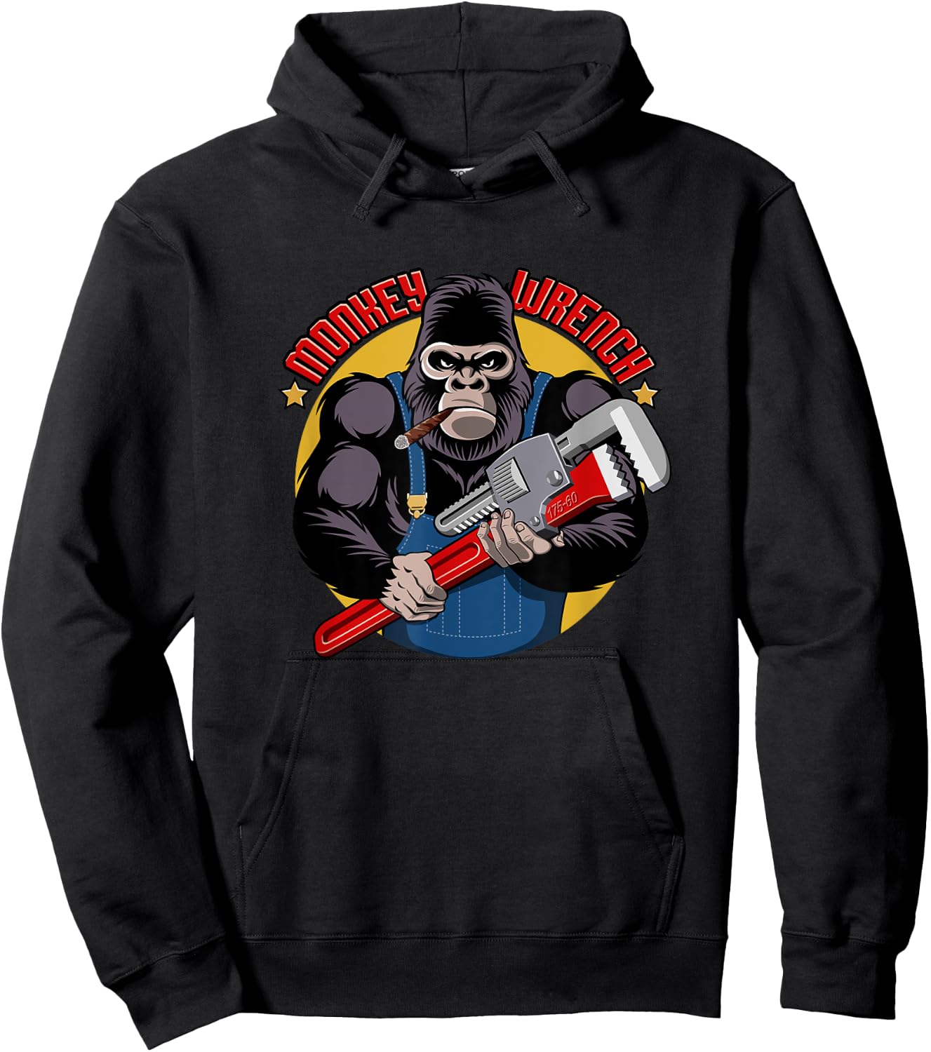 Monkey Wrench Mechanic Grease Monkey Car Repair Technician Hoodie - Hoodie | Black