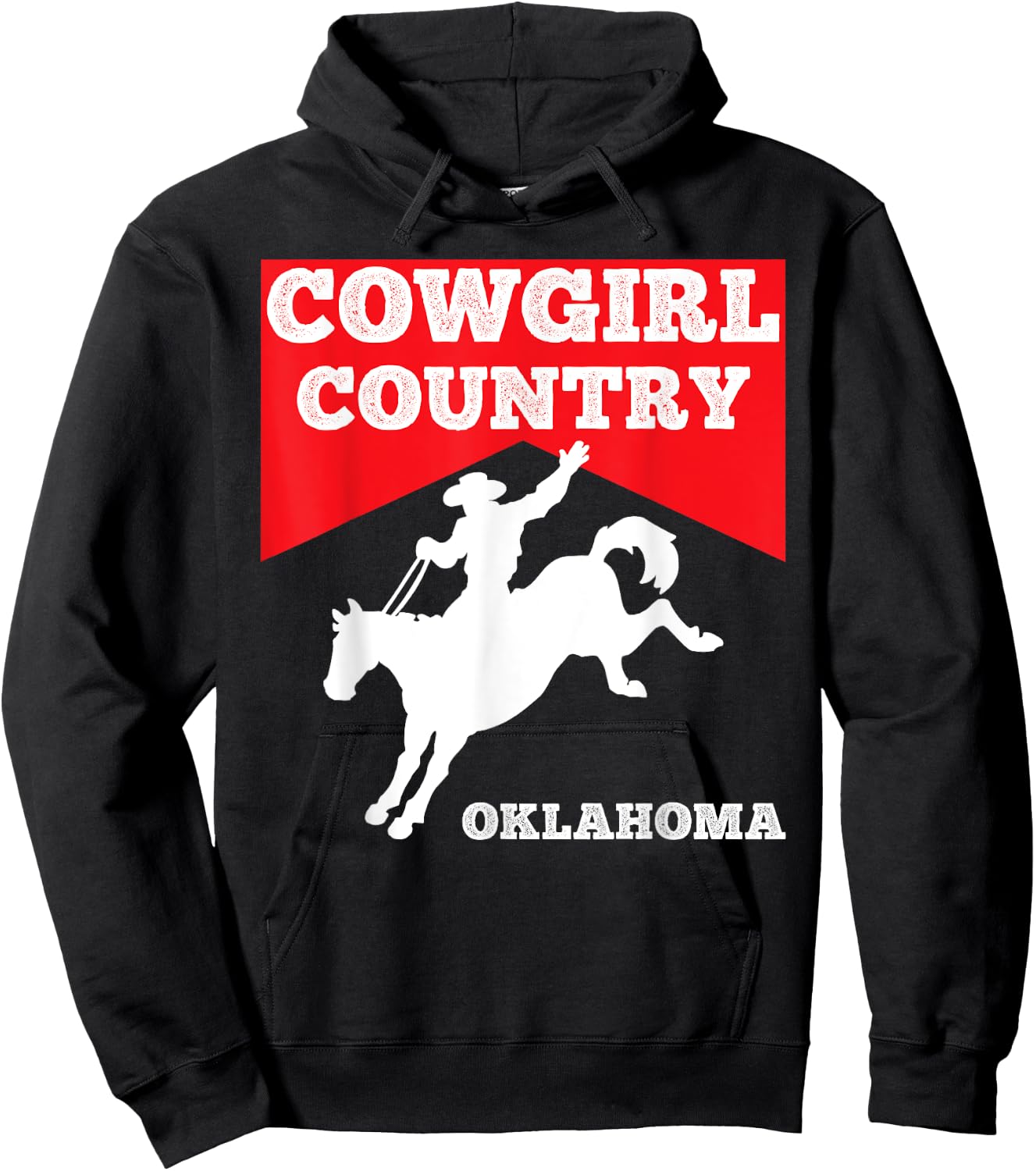 Oklahoma Cowgirl Country Horse Riding Rodeo Apparel Hoodie - Hoodie | Black