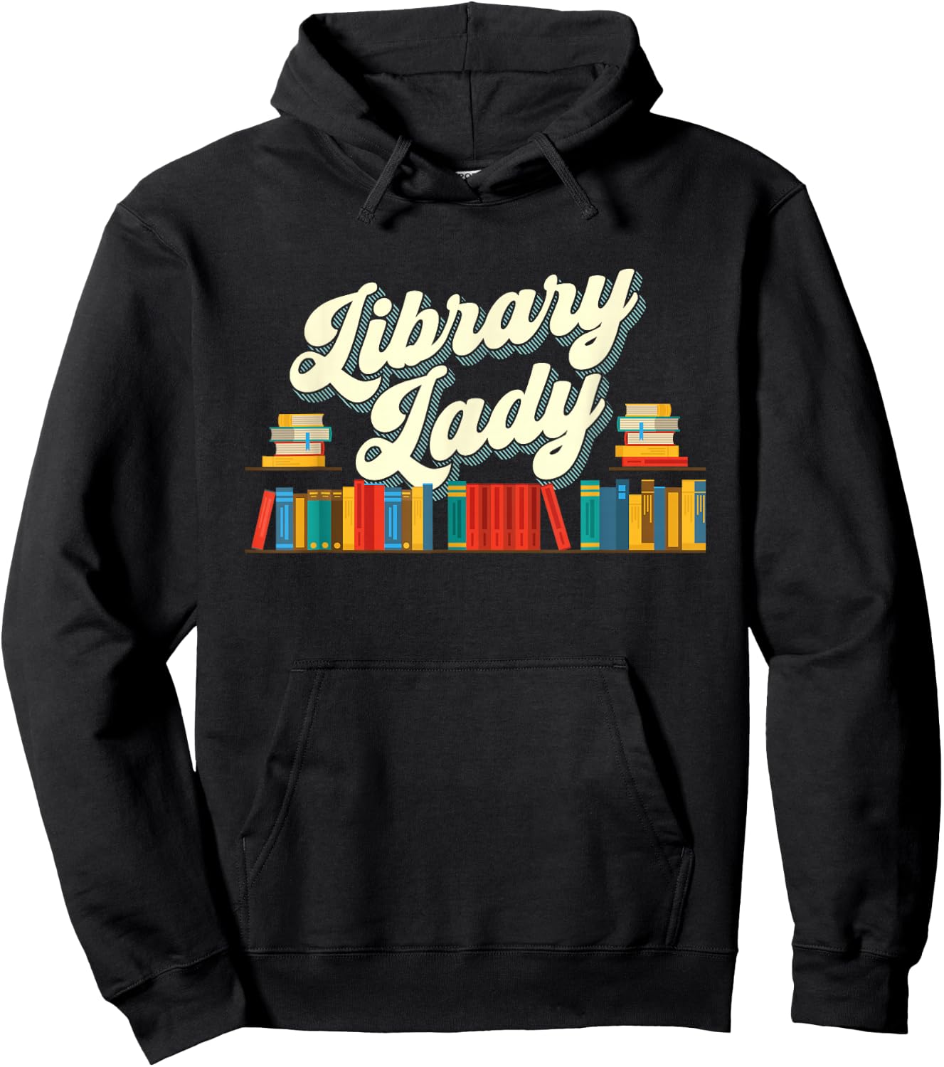 Library Lady - School Librarian Cataloger Books Book Lover Hoodie - Hoodie | Black