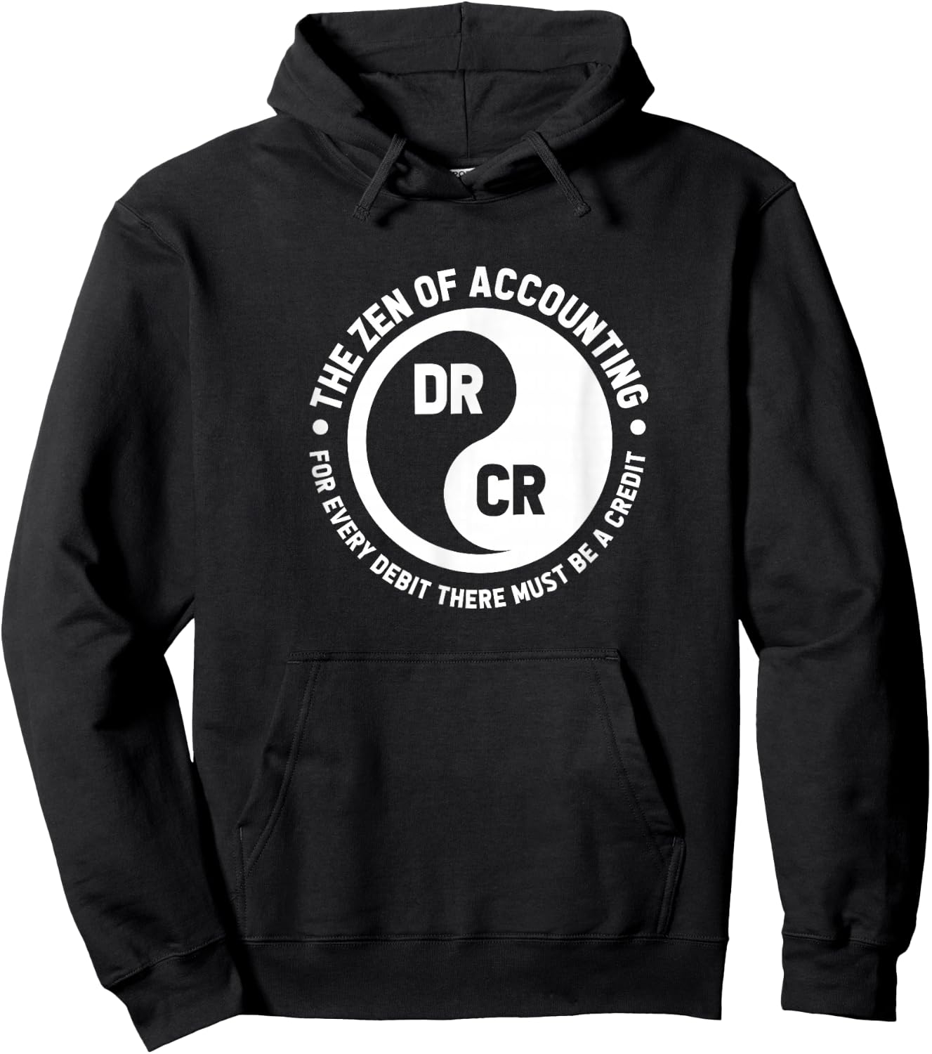 Zen Of Accounting Funny Accountant CPA Yin Yang Hoodie - Hoodie | Black