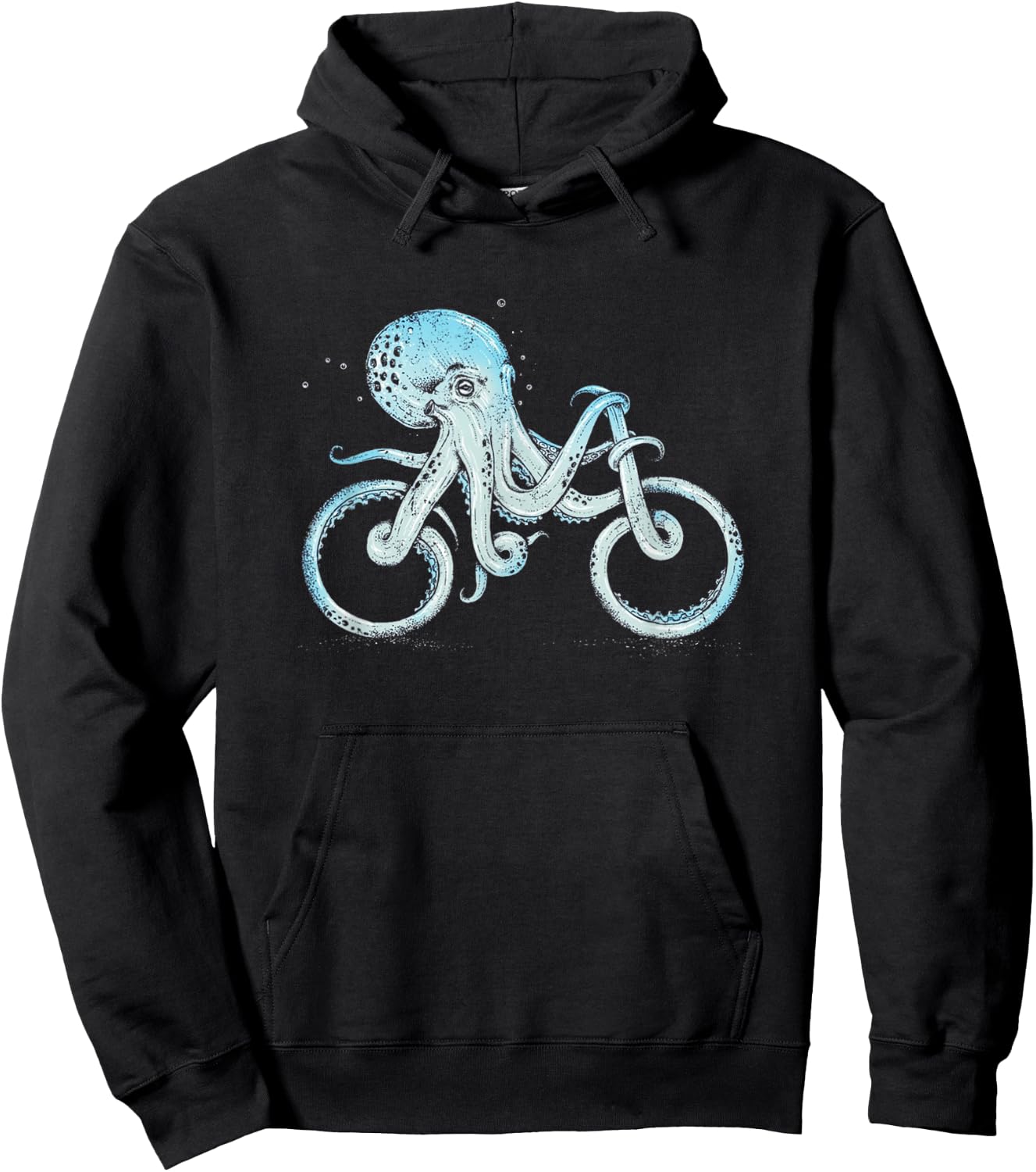 Octopus Riding A Bike Biker Biking Cycle Cycling Hoodie - Hoodie | Black