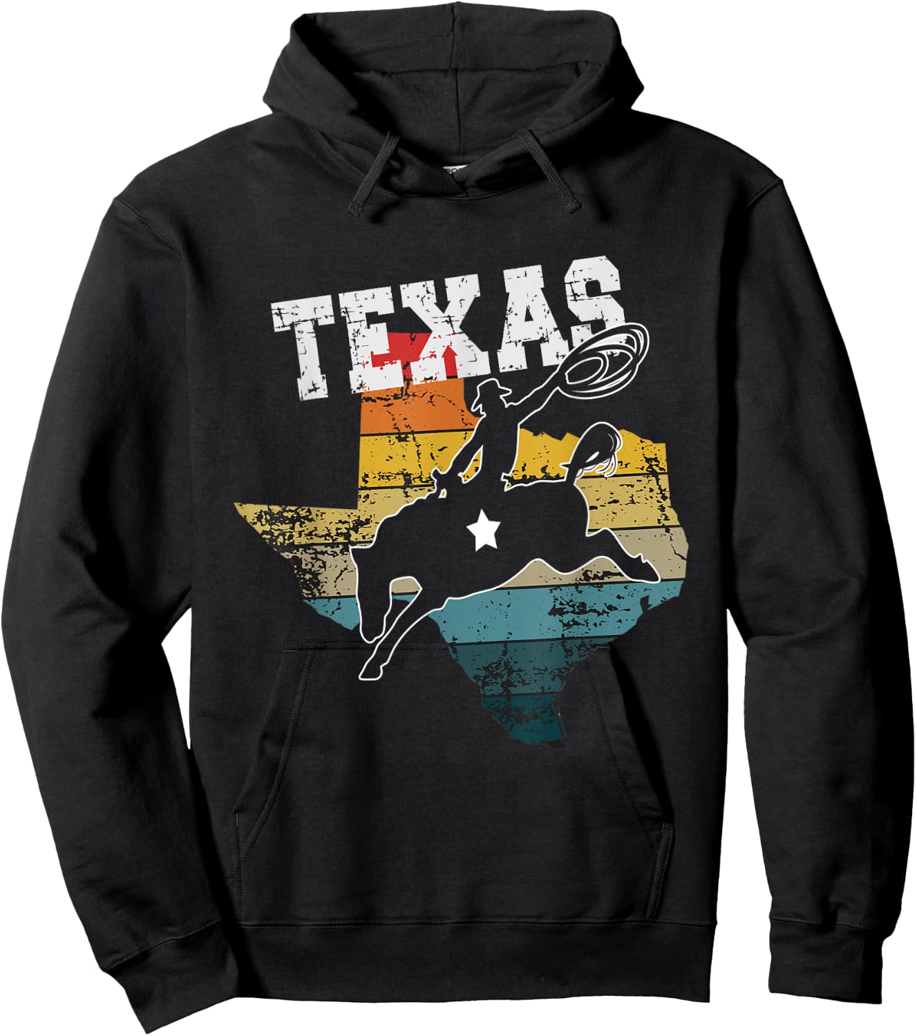 Vintage Texas Rodeo Hoodie - Hoodie | Black