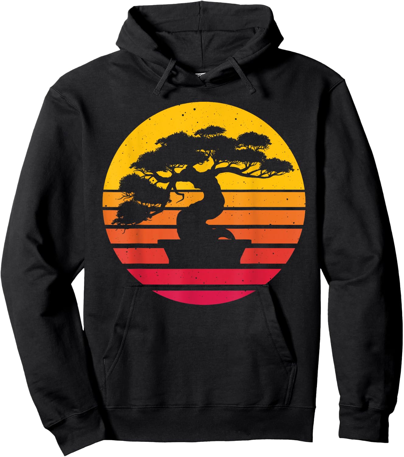 Cute Bonsai Tree Design Women Japanese Culture Plant Hoodie - Hoodie | Black