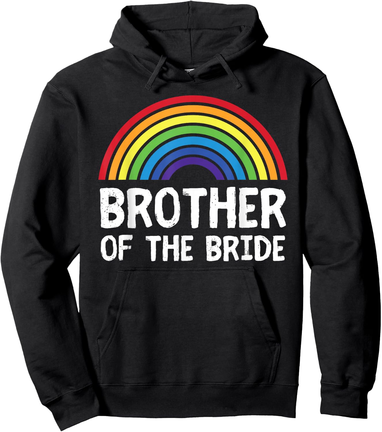 Brother Of Bride LGBTQ+ Gay Lesbian Wedding Family Matching Hoodie - Hoodie | Black