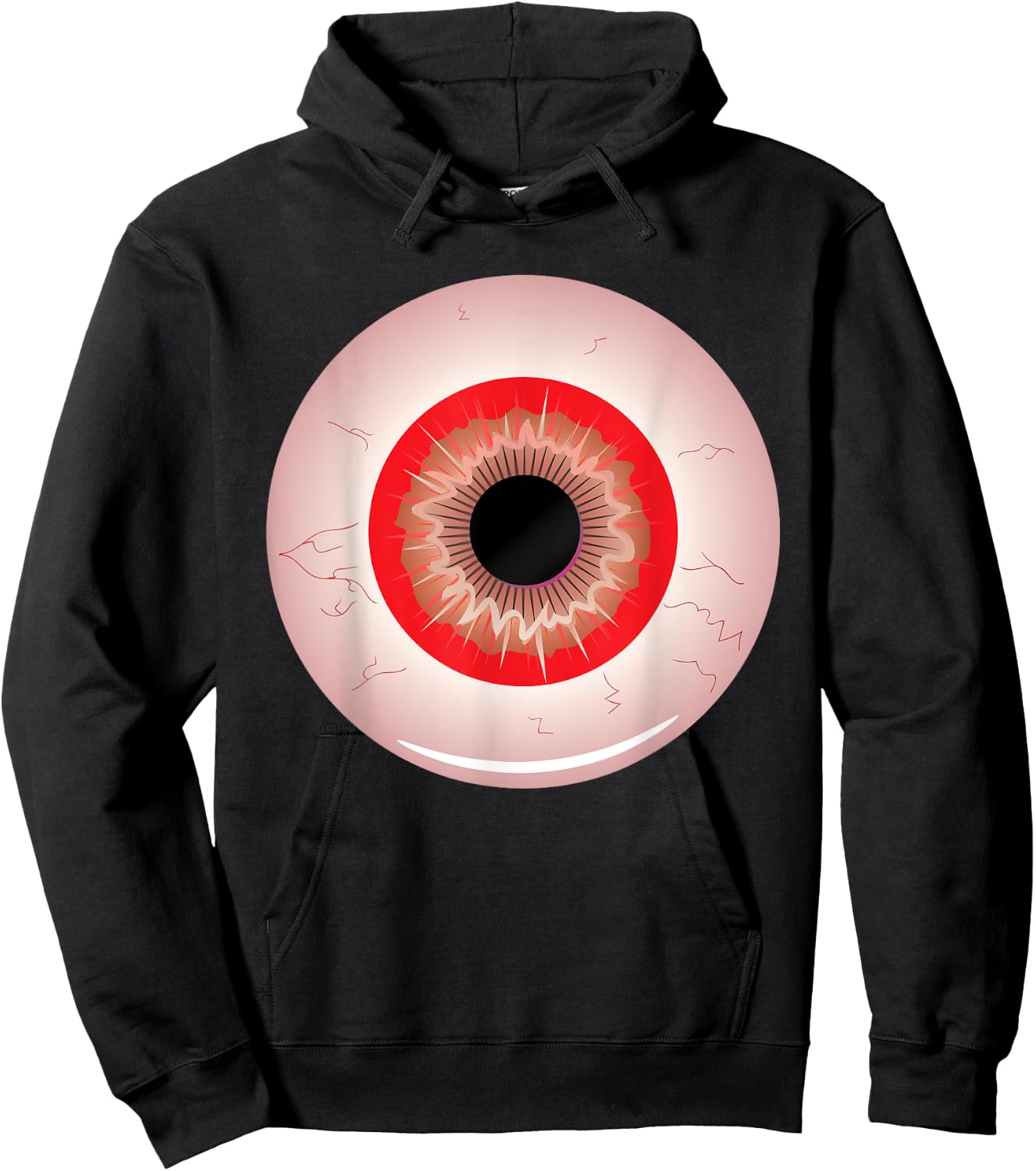 Eye-ball Lazy Halloween Costume Spooky Scary Funny Hoodie - Hoodie | Black