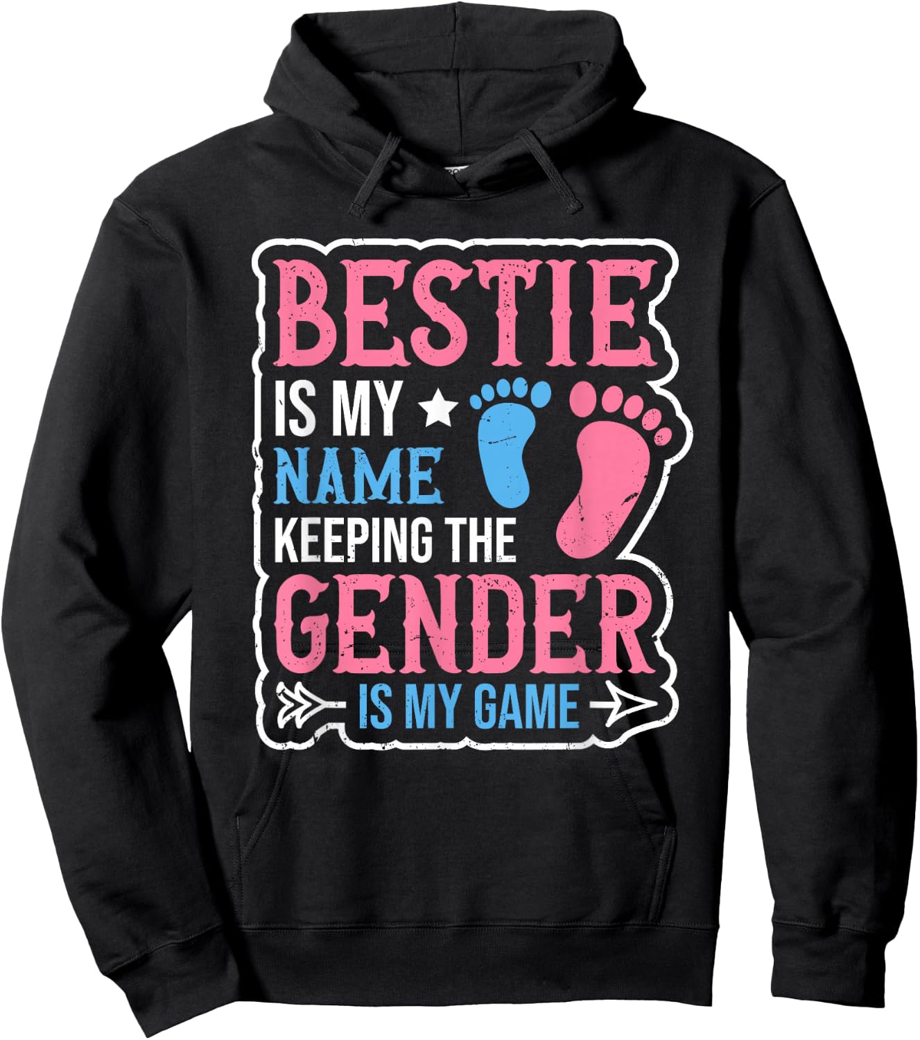 Gender Reveal Quote for a Keeper of the Gender Bestie Hoodie - Hoodie | Black