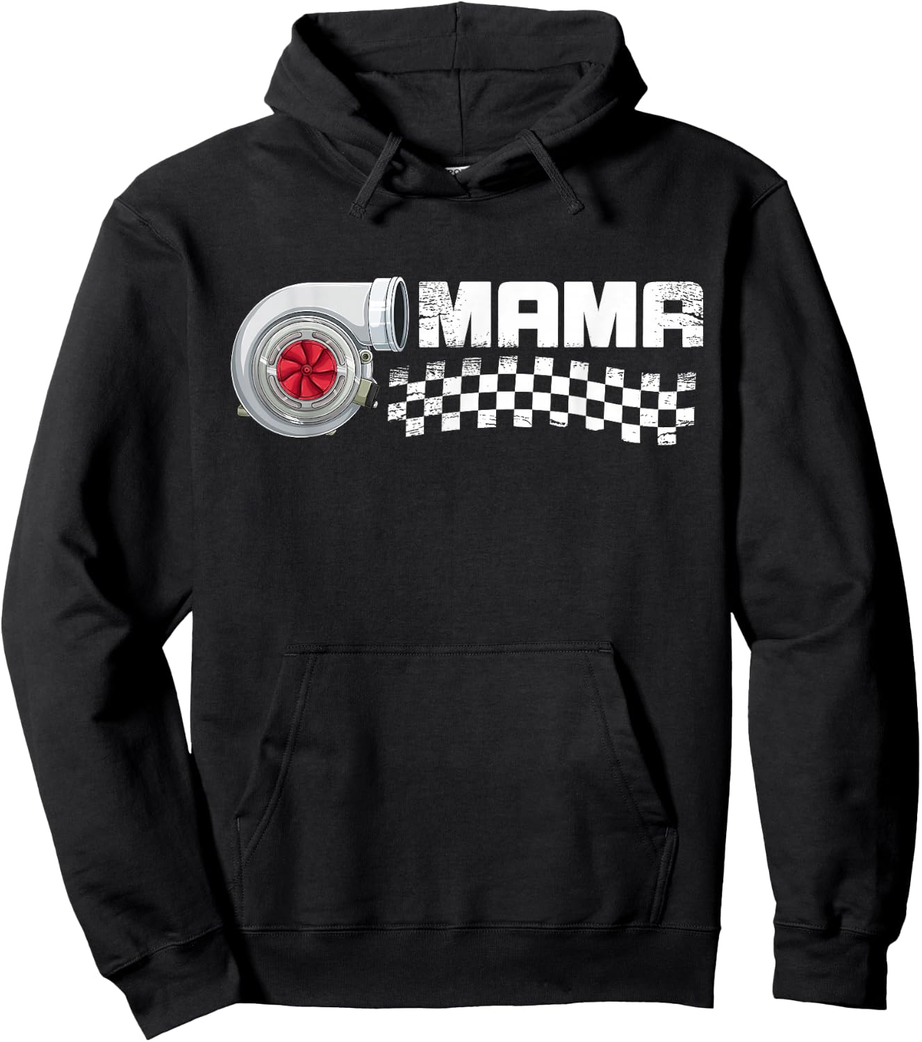 Birthday Party Matching Family pit crew race car Mama Hoodie - Hoodie | Black