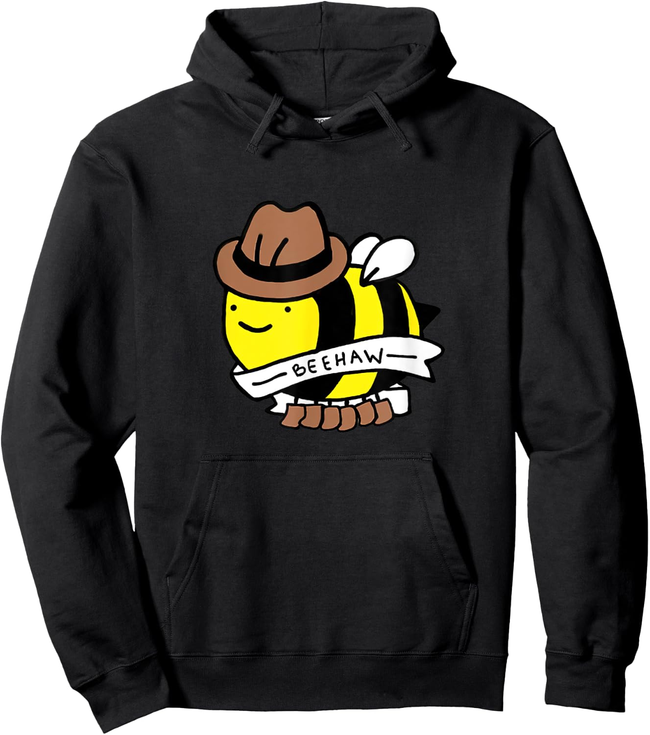 Funny Beehaw Cowboy Bee Lovers Western Country Cowgirl Gift Hoodie - Hoodie | Black