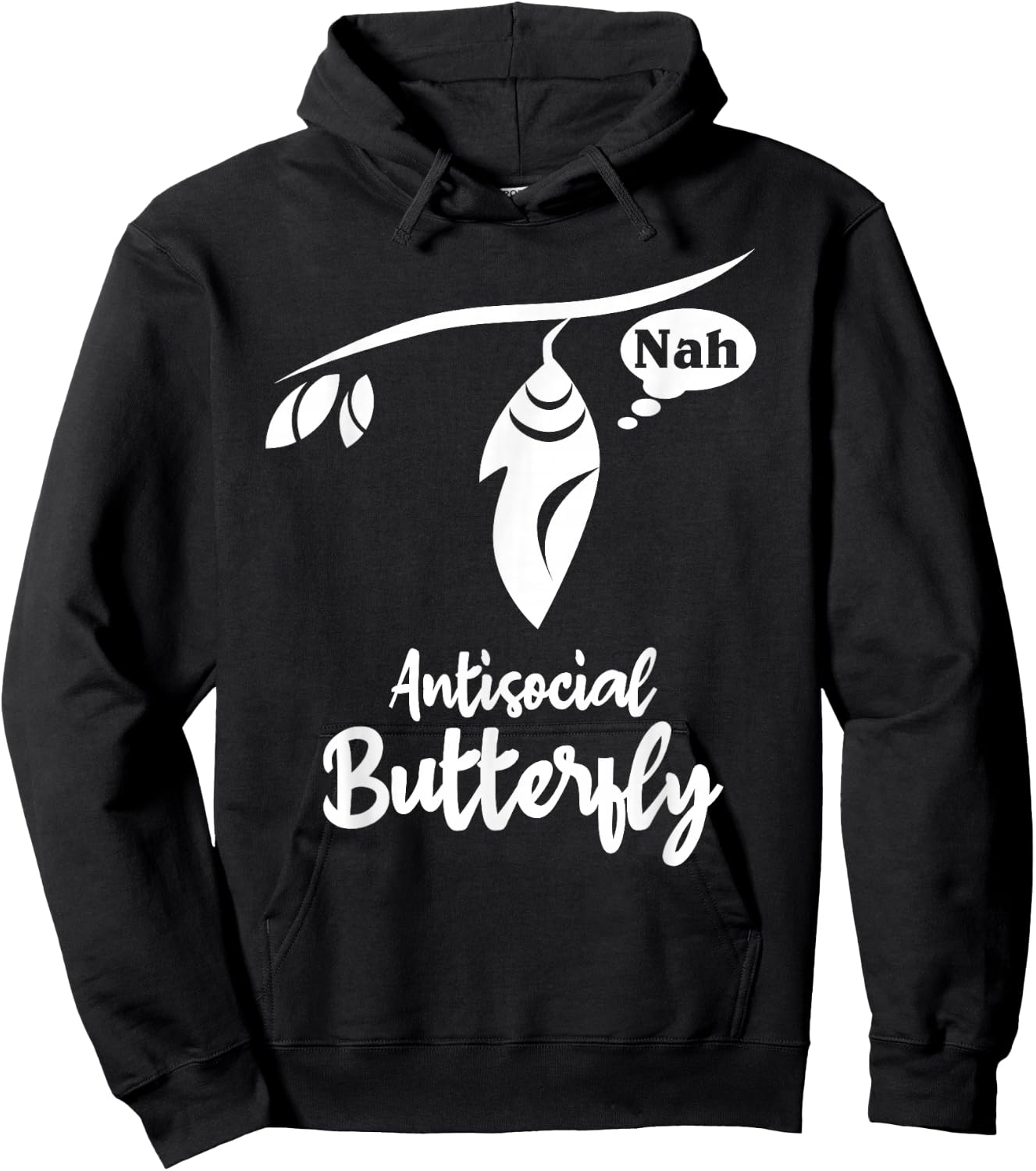 Antisocial Butterfly - Introvert Shirt Hoodie - Hoodie | Black