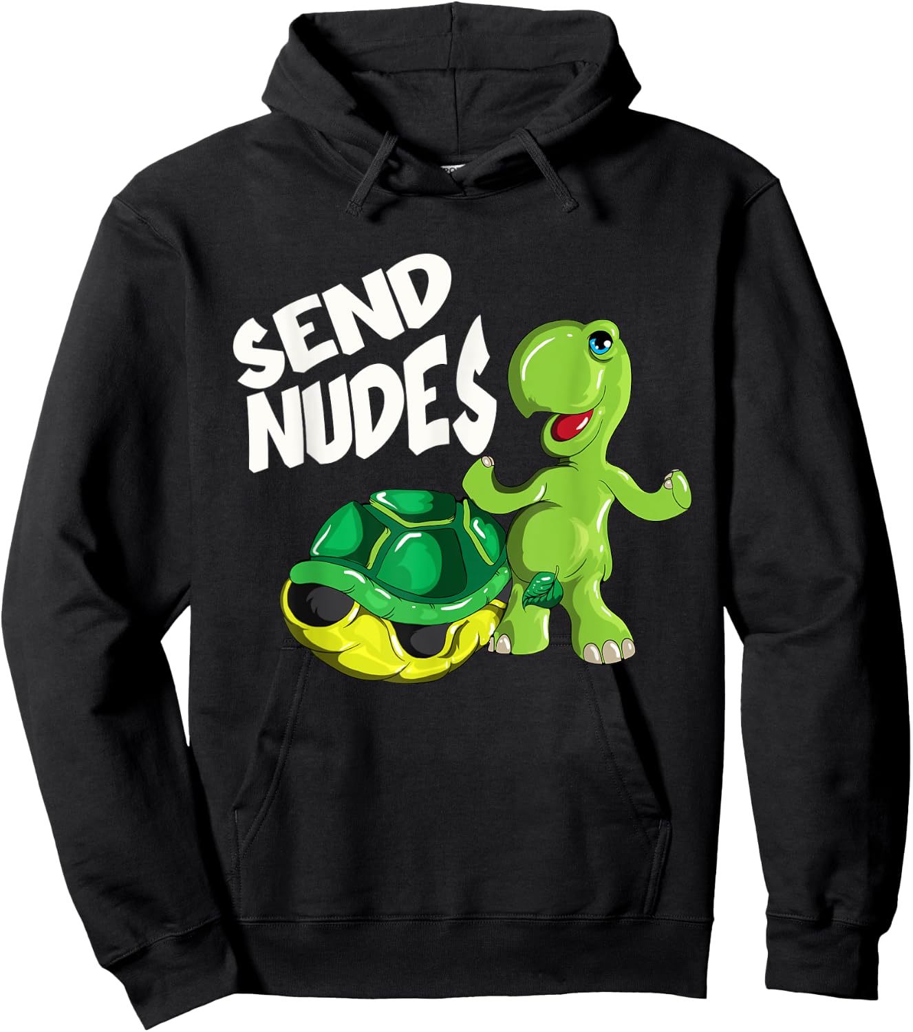Send Nudes Turtle Without Tank Is Naked Nude Picture Hoodie - Hoodie | Black