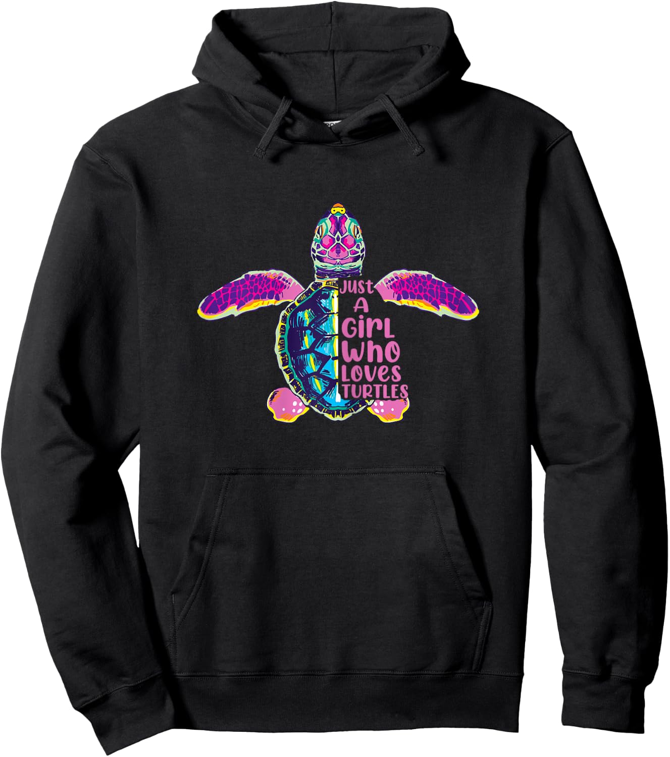 Just A Girl Who Loves Sea Turtles Girls Hoodie - Hoodie | Black
