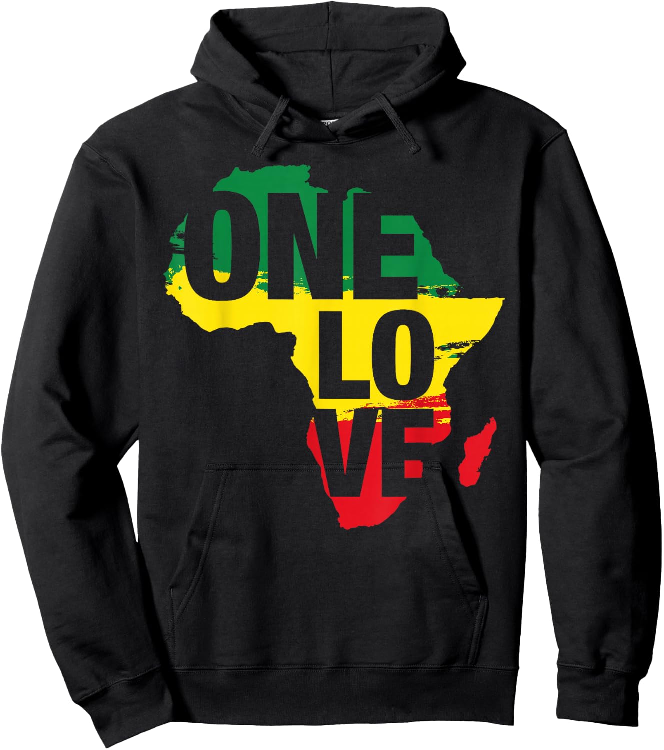 One Love Jamaican Rasta Reggae Men Hoodie - Hoodie | Black