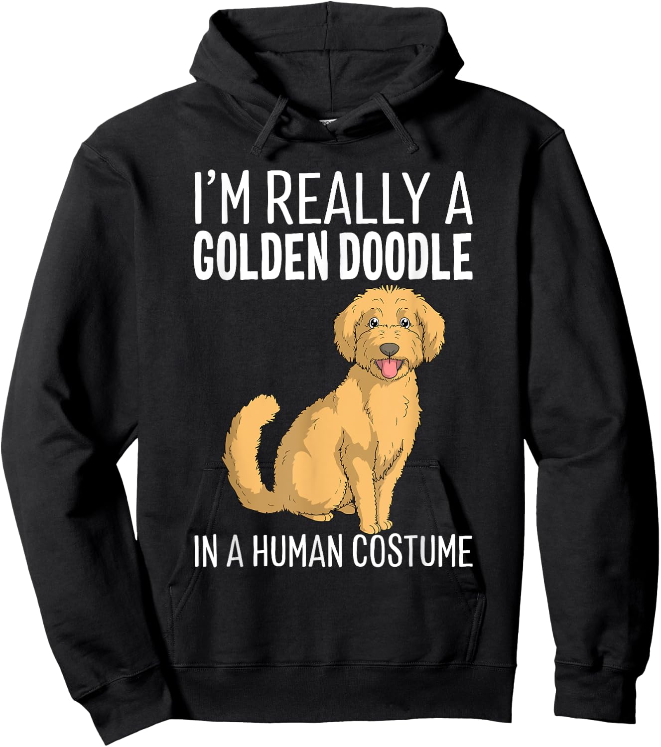 This Is My Human Costume I'm A Goldendoodle Dog Halloween Hoodie - Hoodie | Black