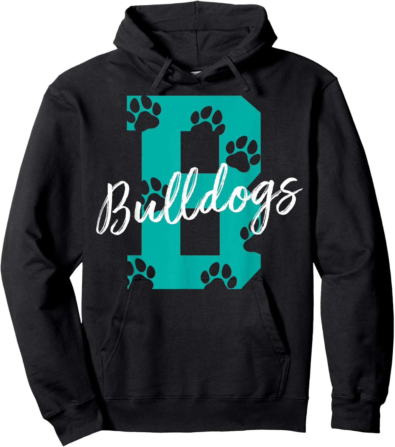 Bulldogs with Foodprints - Bulldog Hoodie - Hoodie | Black