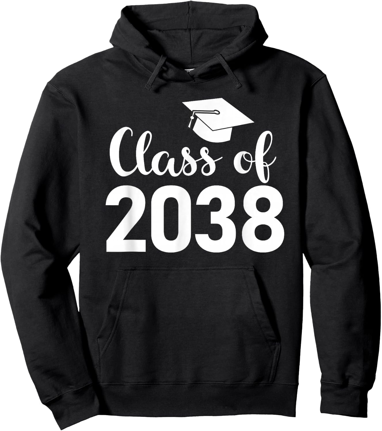 Class of 2038 Grow With Me - Handprints Go on the Back Hoodie - Hoodie | Black