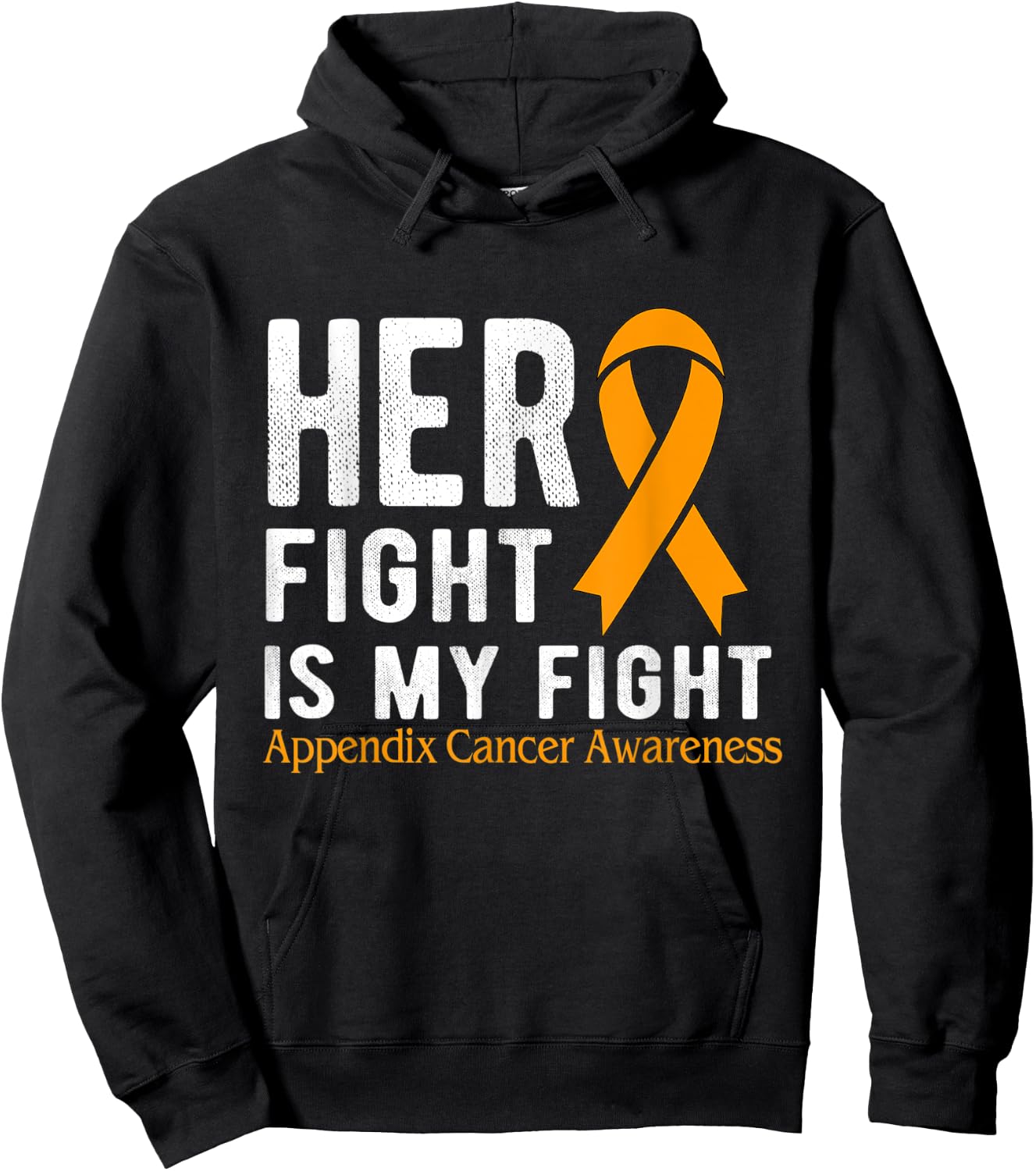 Her fight is my fight Appendix Cancer Hoodie - Hoodie | Black