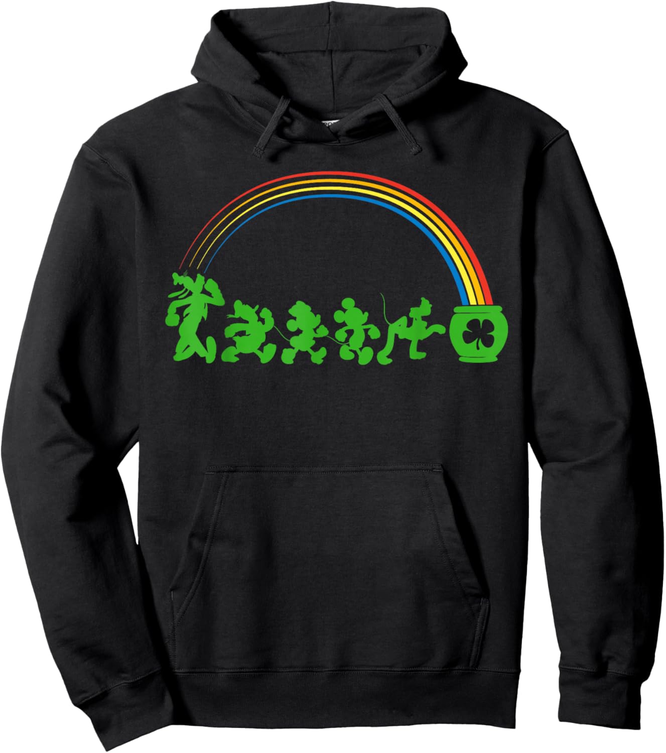 Disney Mickey and Friends Lucky Walk St. Patrick's Day Small Hoodie - Hoodie | Black