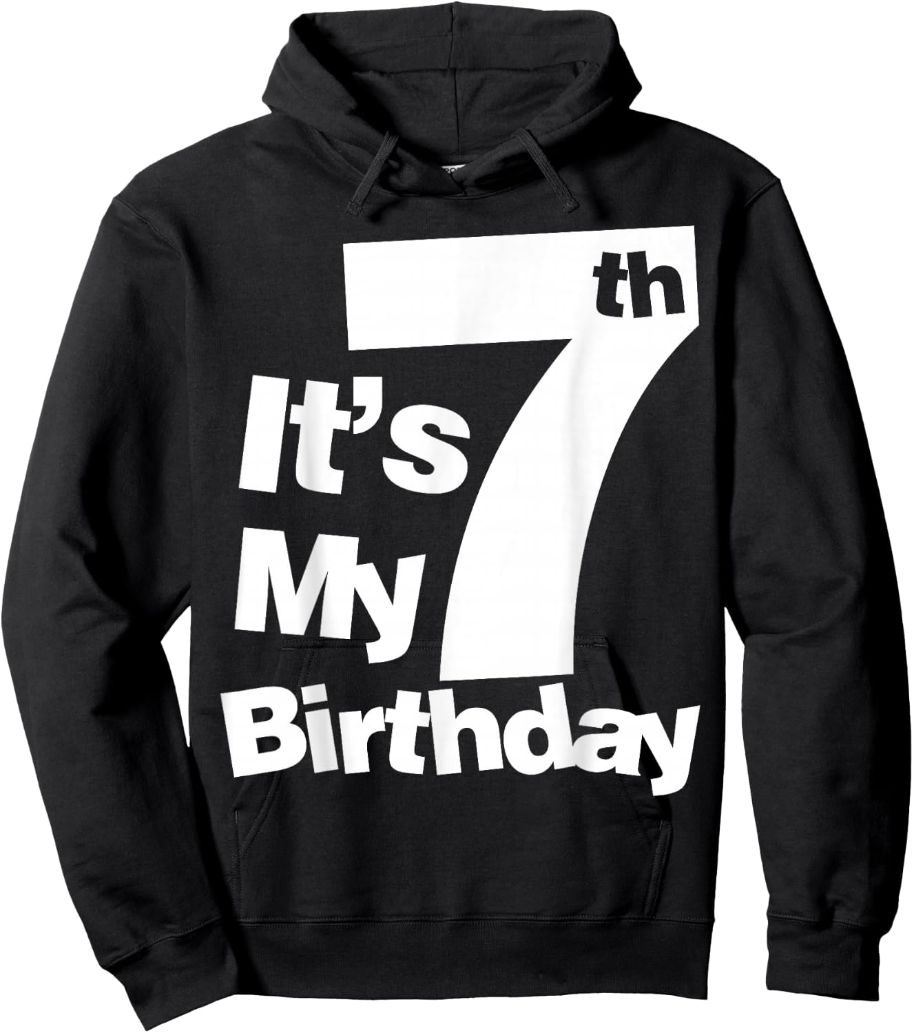 7th Birthday Shirt - It's My 7 Year Old Hoodie - Hoodie | Black