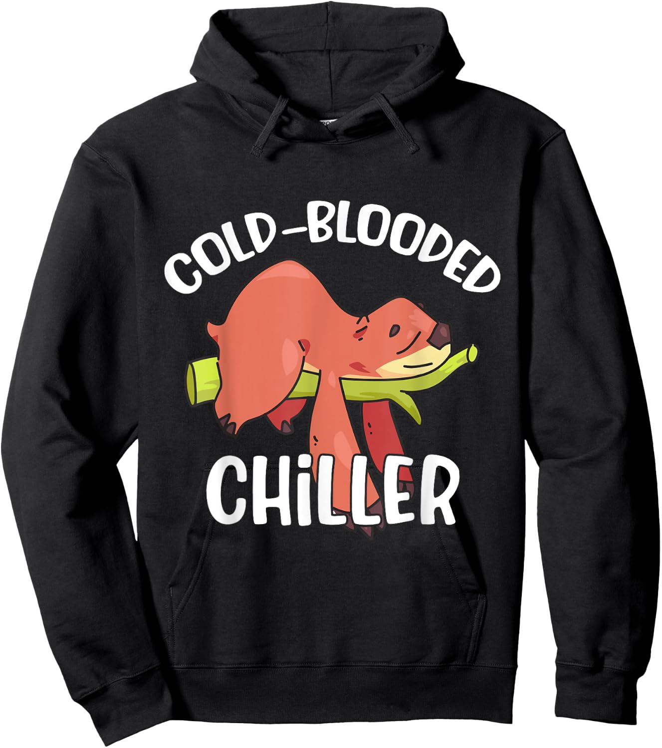 Cold Blooded Lazy Sloth Chiller Hoodie - Hoodie | Black