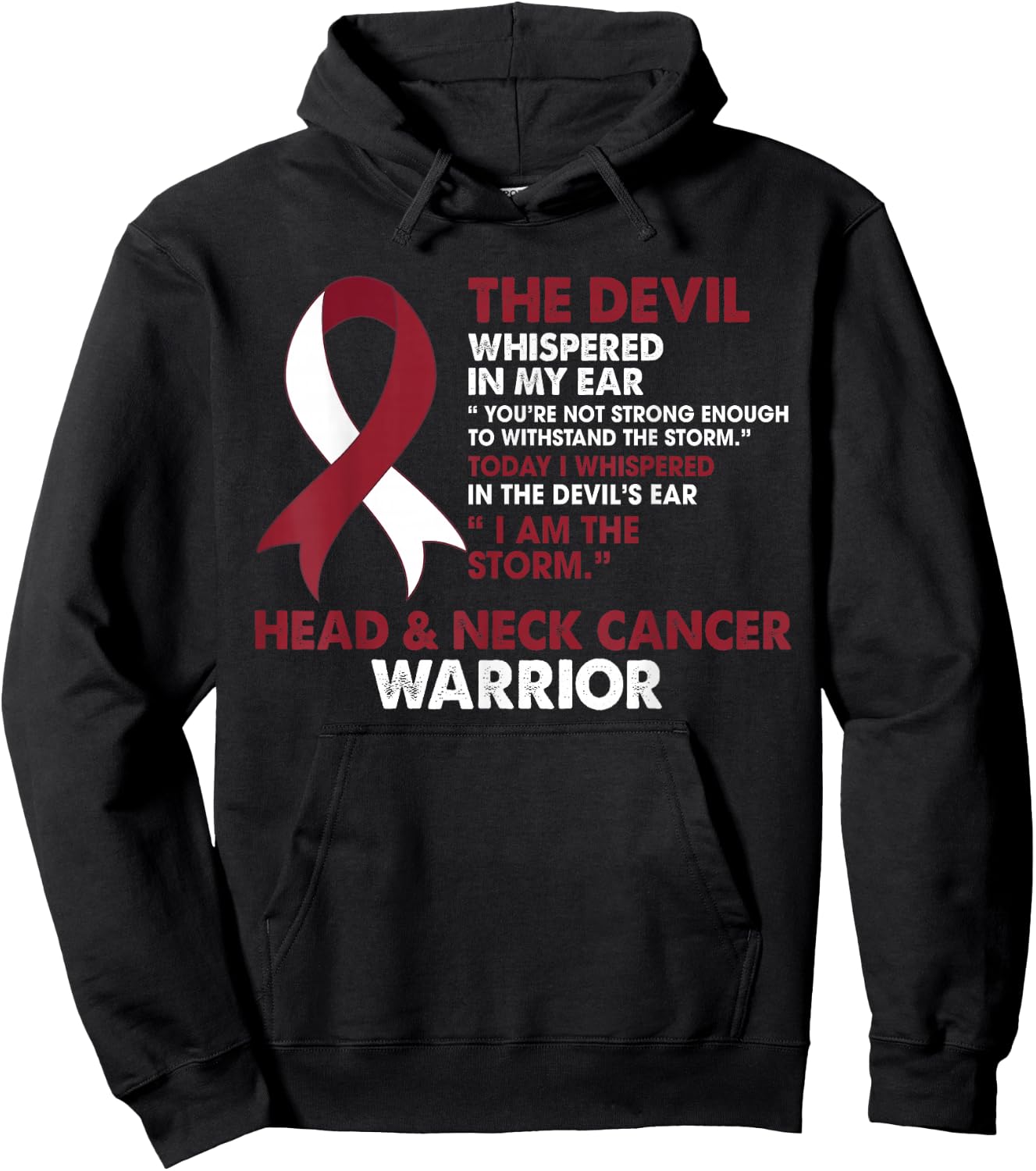 I Am The Storm Head & Neck Cancer Awareness Warrior Fighter Hoodie - Hoodie | Black