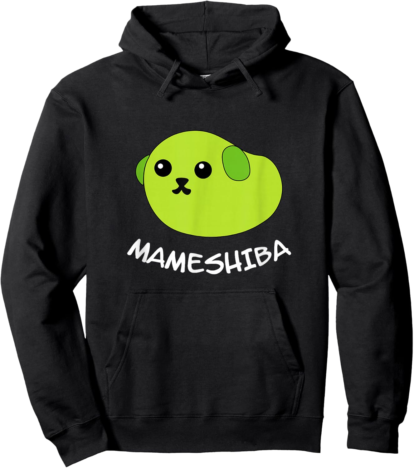Mameshiba Edamame Bean Dog Shirt with cute grean pea Hoodie - Hoodie | Black