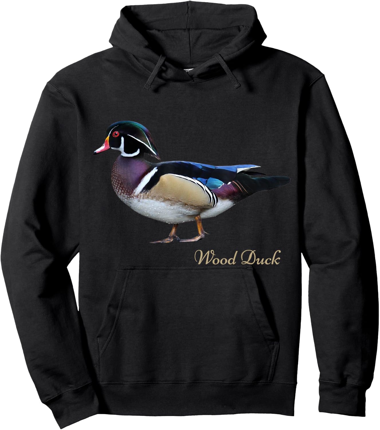 Wood Duck Bird Ornithology Hoodie - Hoodie | Black