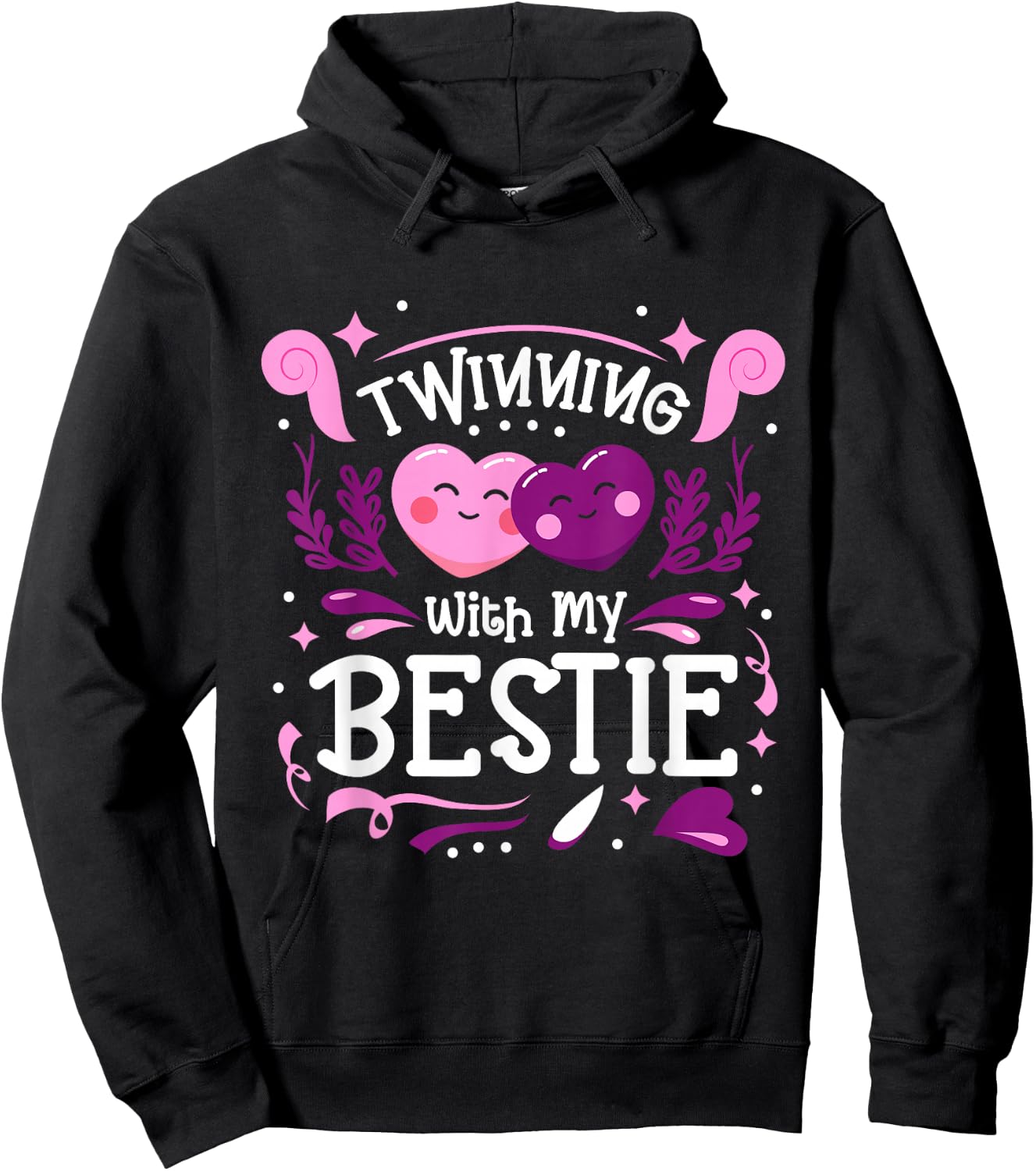 Spirit Week Twinning with My Bestie Friends Matching Hoodie - Hoodie | Black