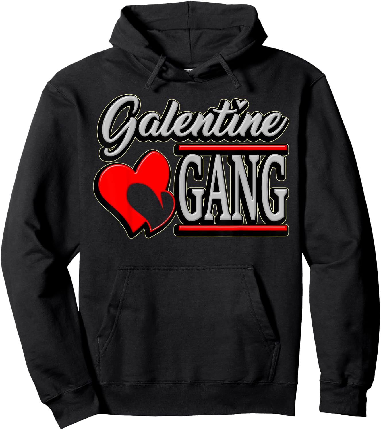 Galentine Gang - Funny Valentines Day with the Girl Squad Hoodie - Hoodie | Black