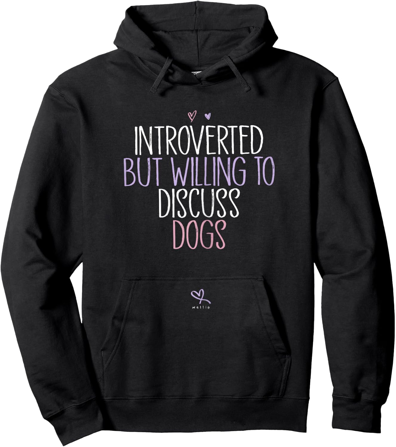 Funny Introverted But Willing To Discuss Dogs Hoodie - Hoodie | Black