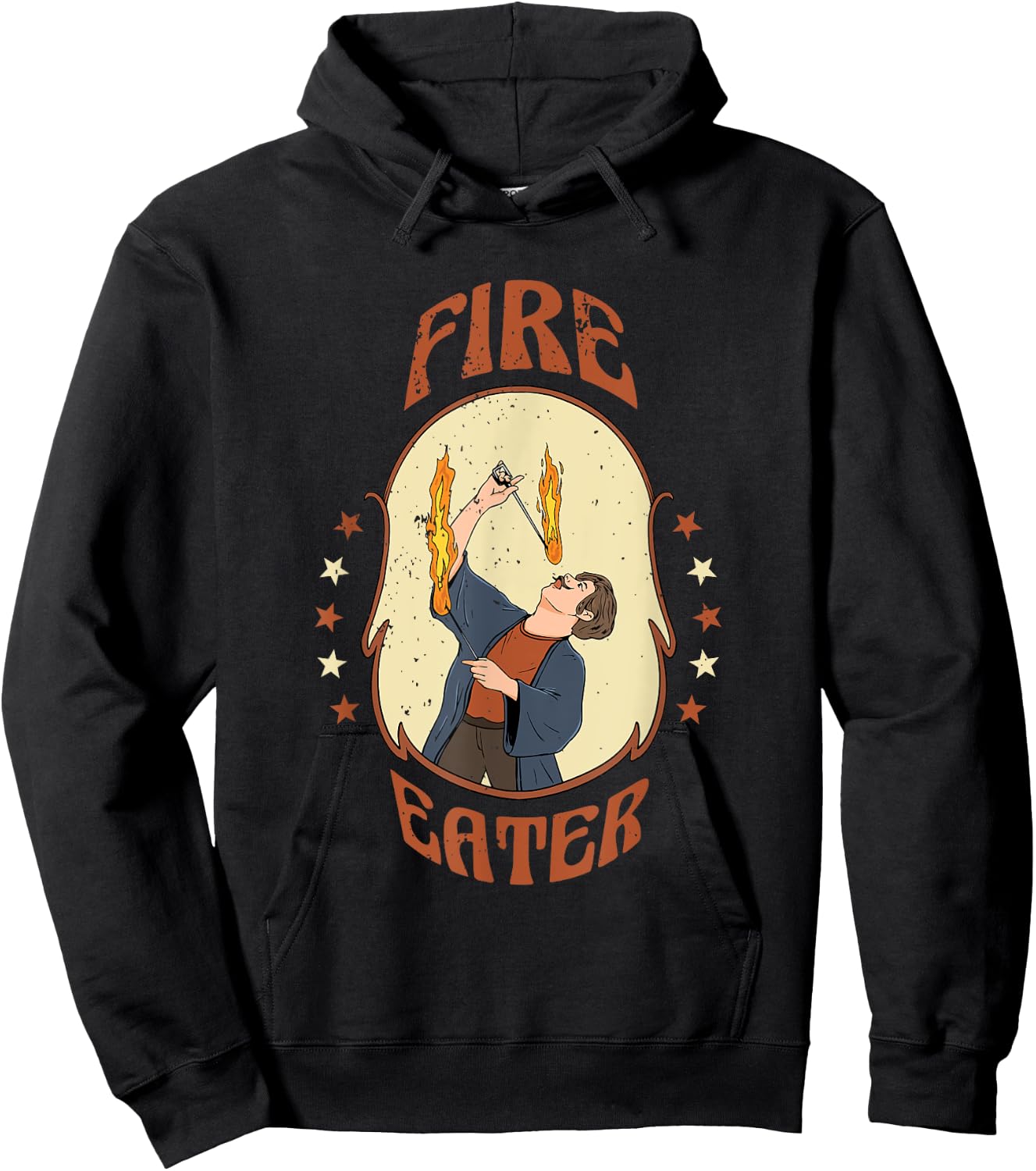 Fire Eater Circus Costume Design for a Circus Lover Hoodie - Hoodie | Black