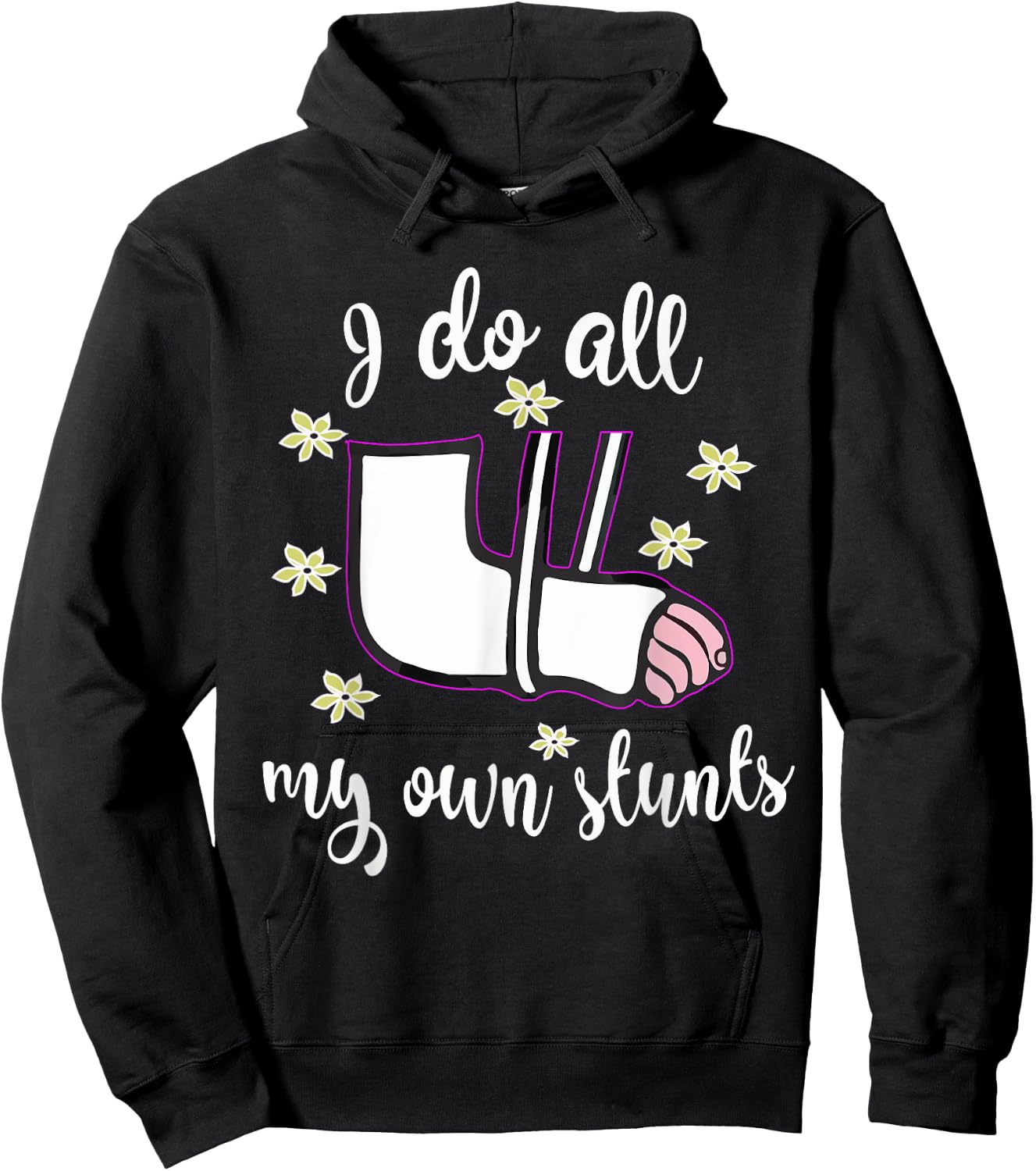 Funny Girls Broken Arm Stunts Girl Signable Gift Hoodie - Hoodie | Black