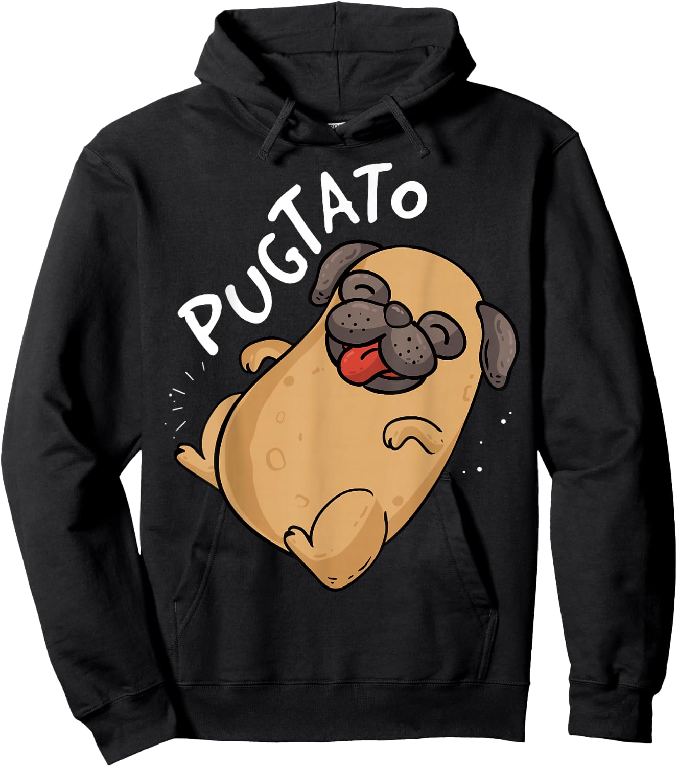 The Pugtato Pug Lovers Potato Fan Gift Design Idea Hoodie - Hoodie | Black
