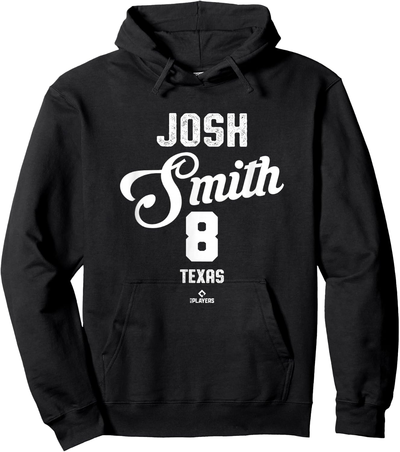 Josh Smith 8 Texas Baseball Vintage MLBPA Hoodie - Hoodie | Black